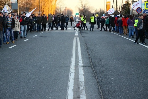 Blokada drogi w Gliwicach