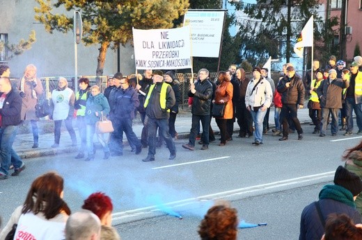 Blokada drogi w Gliwicach