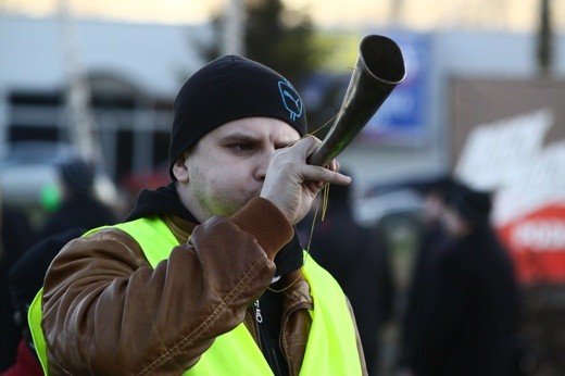 Blokada drogi w Gliwicach