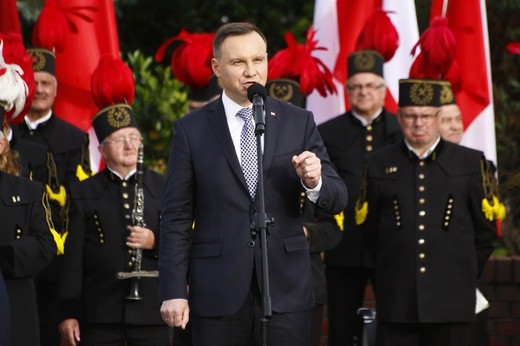 Prezydent Andrzej Duda na Placu Krakowskim