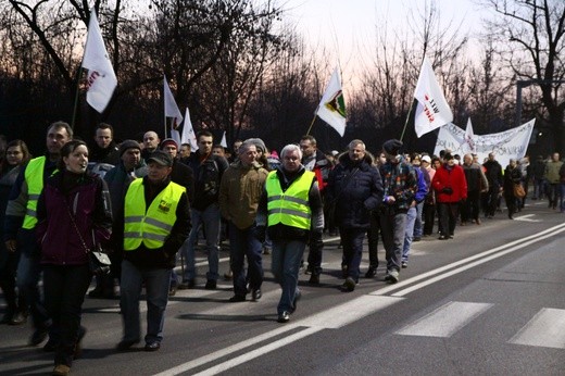 Blokada drogi w Gliwicach