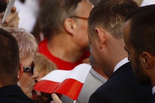Prezydent Andrzej Duda na Placu Krakowskim