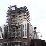 Budowa wieży kościoła Chrystusa Króla w Gliwicach
