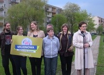 Premier Ewa Kopacz i minister pracy Władysław Kosiniak-Kamysz na spotkaniu w Ciechanowie
