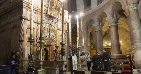 W Bazylice Bożego Grobu w Jerozolimie