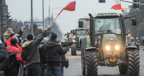 Protest i blokada rolników 11 lutego w Warszawie