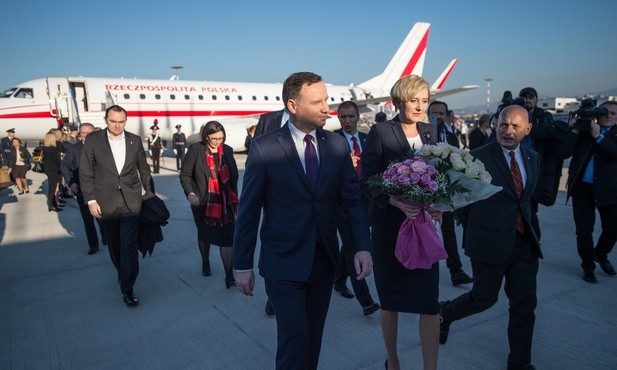 Prezydent Andrzej Duda z żoną Agatą.