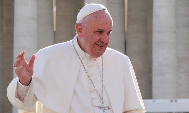 Papież Franciszek poszedł do "banku"