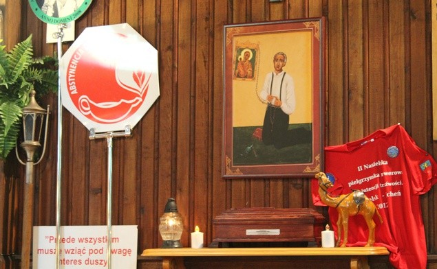 Obraz Sługi Bożego Mateusza Talbota w kościele parafii św. Aleksego w Trzepowie