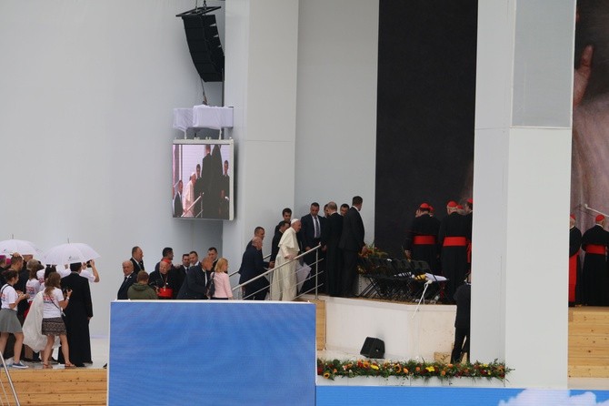 Powitanie papieża Franciszka