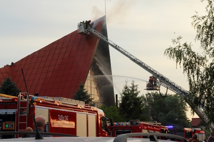 Pożar kościoła w Kępkach