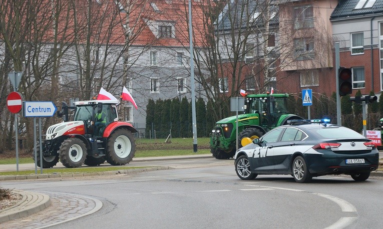 Protest rolników w Elblągu