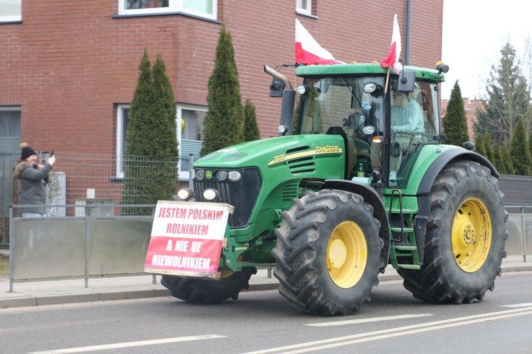 Protest rolników w Elblągu