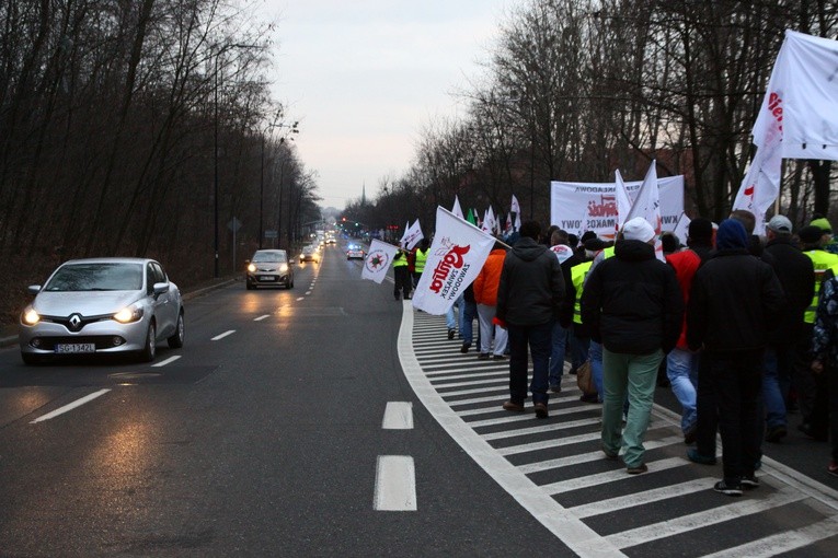 Protestujący sparaliżowali centrum Gliwic