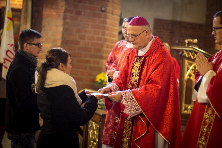 Symbole ŚDM na Warmii - powitanie