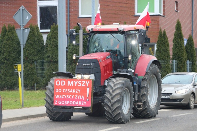 Protest rolników w Elblągu