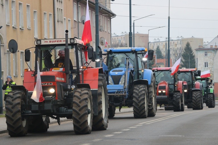 Protest rolników w Elblągu