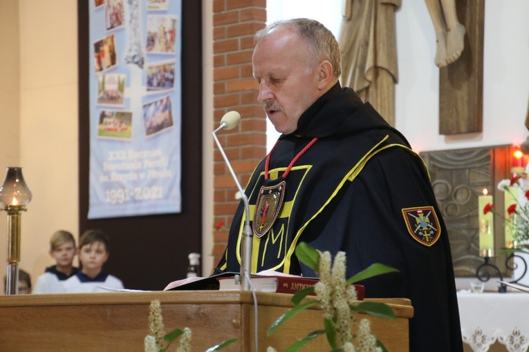 Płock. Rycerze św. Jana Pawła II w parafii Świętego Krzyża