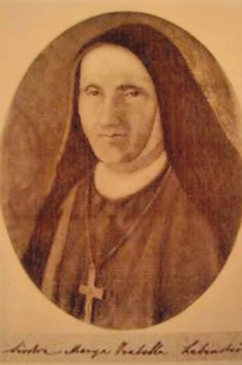 Rysunek z portretu m. Mari Izabelli Lebenstein, namalowanego w 1907 r., na 50. rocznicę profesji przez s. Franciszkę Pilecką
